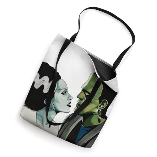 Frankenstein Monster & Bride Halloween Romantic Kiss Scene Tote Bag miniatura 2