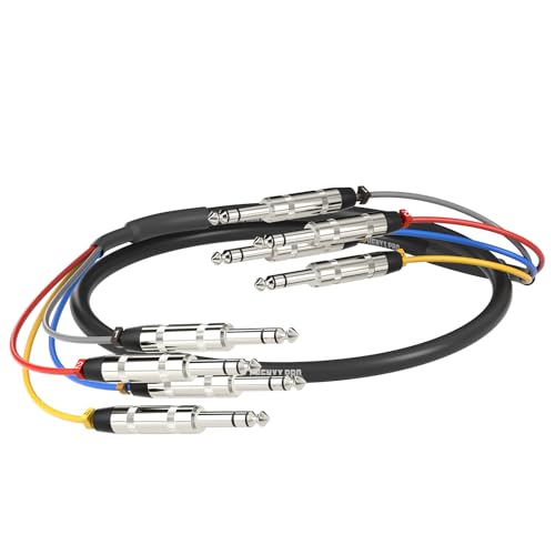 Câble serpent TRS Phenyx Pro de 91 cm avec fils de raccordement 6,35 mm pour guitare