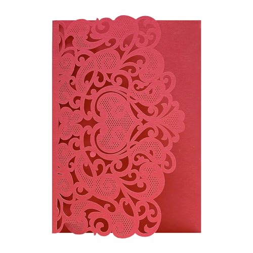 Carte d'invitation de mariage dentelle : lot de 50 faire-part ajourés chic pour fiançailles