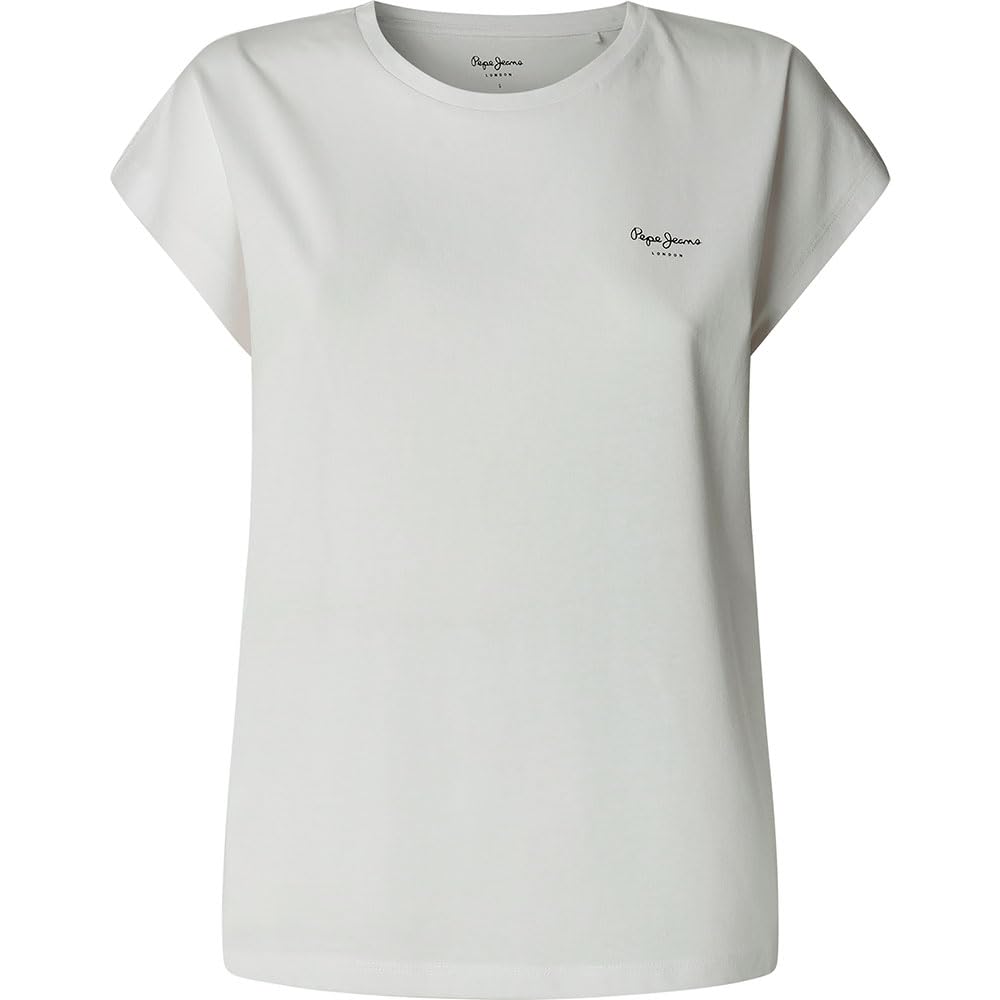 Pepe Jeans Blooma T-Shirt für Damen, Weiß (Weiß), XL