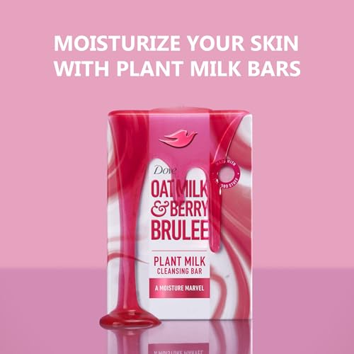 Dove Plant Milk Cleansing Bar Soap Oat Milk & Berry Brulee 4 count 5 oz - image 3