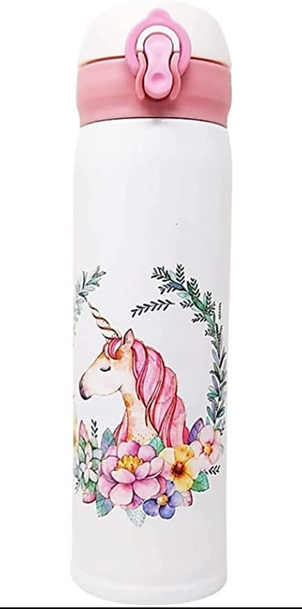 Taufa Villa Unicorn Stainless Steel Insulated Water Bottle for Girls ...