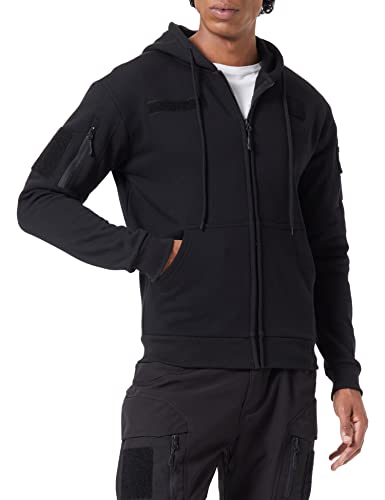 Mil-Tec Casaco com capuz para homem, Preto