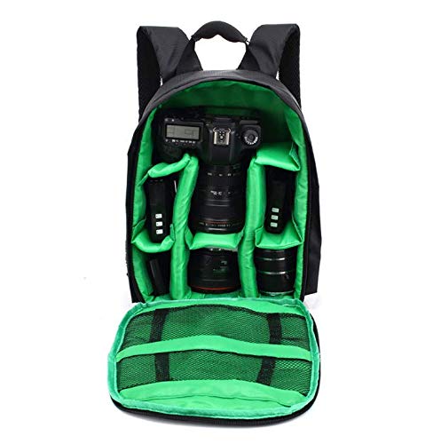 Mochila impermeable para cámara DSLR SLR mediana verde miniatura 2