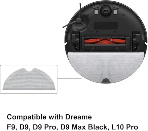 Image of AutoStory 4pcs Replacement Mop Pads Compatible with Dreame D9 /D9 Pro /D9 Max /F9 /F9 Pro /L10 Pro Robot Vacuum Cleaner, Washable, Reusable Microfiber Mops (Pack of 4)