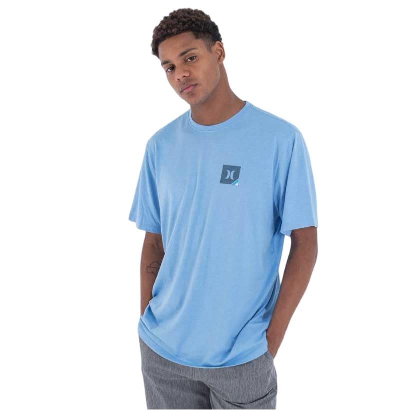 Hurley Corner Camiseta, Azul, S Men's