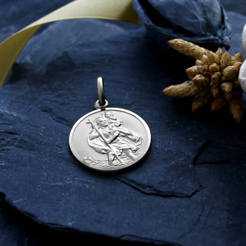 Pendentif Saint Christophe argent 18mm breloque religieuse