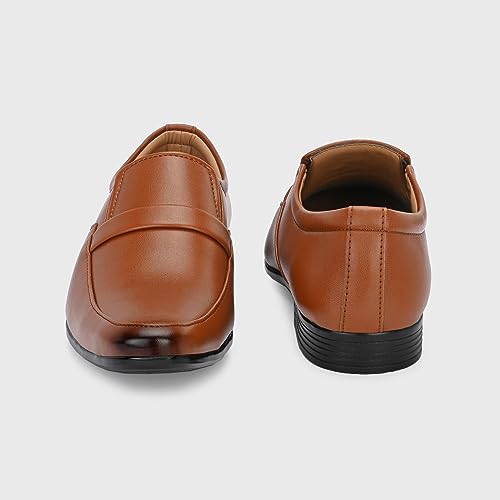Image of Centrino Mens Formal Shoe |Slip-On Men's Formal Shoe | Stylish Non-Lace Design | Soft Cushioned Insole for Comfort | Perfect for Office & Formal Wear (64046)