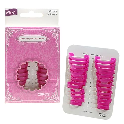 26 protectores de esmalte de uñas, 10 tamaños, reutilizables, protección de uñas C, protección para cutículas, pintura artística