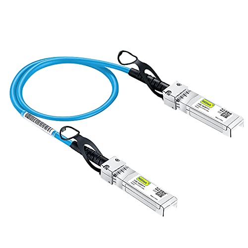 [Blue] Colored 10G Sfp+ Dac Cable - Twinax Sfp Cable For Cisco Sfp-H10Gb-Cu0.3M, Ubiquiti Unifi, D-Link, Supermicro, Netgear, Mikrotik, Fortinet, 0.3-Meter(1Ft) #TOP5