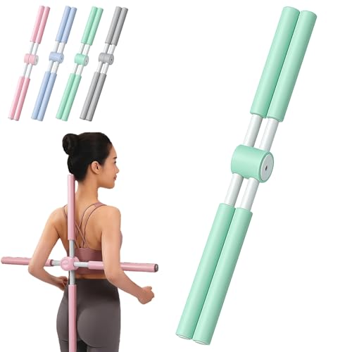 Yoga Stange Haltungskorrektur, 2025 Anti-Buckel Yoga Stick für Rücken & Nacken, Gymnastikstab mit Edelstahlkern & Schaumstoff für Erwachsene & Kinder (Grün) Yoga Stange Haltungskorrektur, 2025 Anti-Buckel Yoga Stick für Rücken & Nacken, Gymnastikstab mit Edelstahlkern & Schaumstoff für Erwachsene & Kinder (Grün)