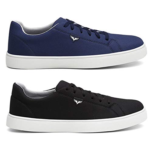 Kit Sapatênis Masculino Casual Conforto Dia a Dia - Preto/Azul - 42