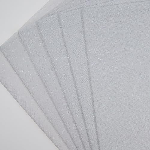 Image of KCS 6 pc of 12 inch x 18 inch 30cmx45cm high Count Counted Cotton Aida Cloth Cross Stitch Fabric (32CT,White Opal)