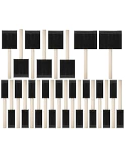 Bates Schaumstoffpinsel, 26 Stück, verschiedene Größen