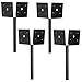 Goaste 4-Piece U-Shape Fence Post Holder - Durable Concrete Post Ankors, Fence Base Spike Supports for Deck, Porch, Mailboxes