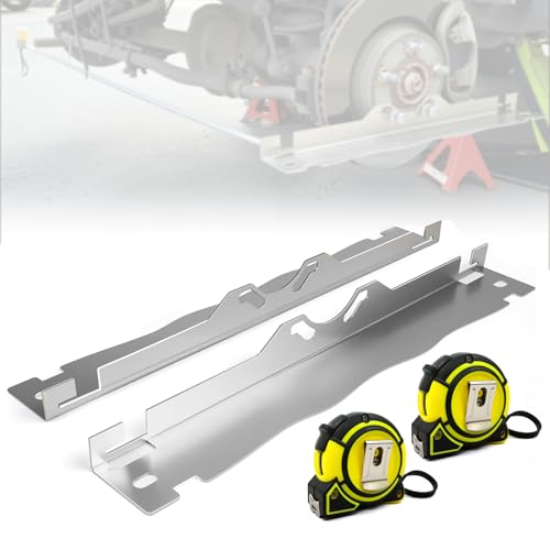 Otufan Heavy Duty Toe Alignment Tool Plates, Upgrade Stainless Steel Wheel Alignment Tool Plate with Hanging Holes for Easy Wall-Mounted Storage (Including 2 Tape Measures)