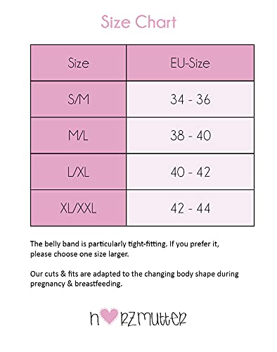 Herzmutter Bellyband, Seamless Maternity wear for Pregnant Women, Supports and Warms The Baby Belly (3300) (S-M, White)