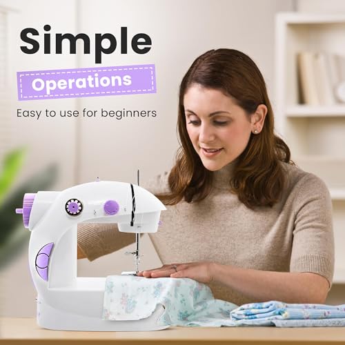 Image of JAXHOM Advance Sewing Machine Electric With Table Set I Mini Silai Machine With Focus Light, Foot Pedal And Adapter I Stitching Machine For Home Tailoring