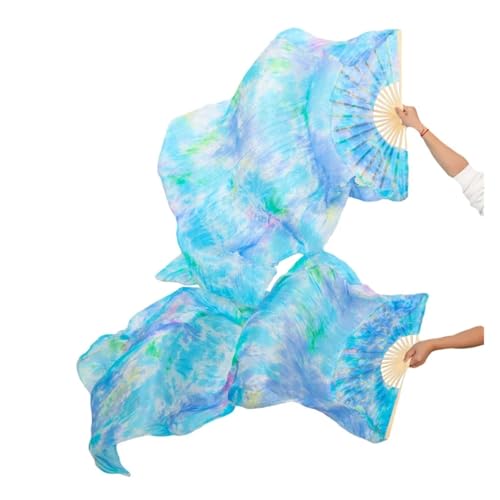 Éventails de danse orientale soie marron voiles teints