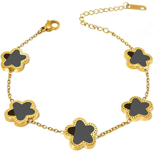 Aimétte Monette Lucky Clover Bracelet 18K Gold Plated Bracelets for Women
