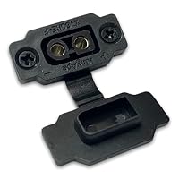VUNIVERSUM 4X Stück XT60BE-F Hochstrom Einbaustecker Schwarz mit Gummikappe und Schrauben Wassergeschützt für Lipo Akku kompatibel zu alle XT60 Stecker Goldstecker 2Pin – Ansicht 7