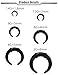Uqnwbdq 14G 12G 8G 6G 4G 2G Black Plastic Septum Stretching Kit Pincher Tapers Acrylic Ear Gauges Tunnel Plug Cartilage Earring Set Stretch Septum Nose Ring Spike Horseshoe Piercing Jewelry Women Men
