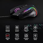 Redragon M612 Predator RGB Gaming Mouse, 8000 DPI Wired Optical Mouse with 11 Programmable Buttons & 5 Backlit Modes, Software Supports DIY Keybinds Rapid Fire Button - Image 3
