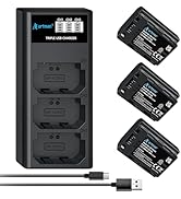 Artman - Paquete de 3 baterías NP-FZ100 de 2500 mAh y cargador LCD de 3 ranuras para Sony FX3 FX30 A7 III A7 IV A7R ...
