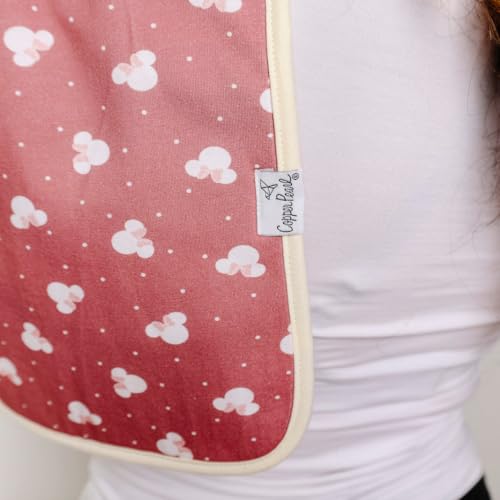 Image of Copper Pearl Premium Baby Burp Cloths - 3-Pack Large Cotton Burp Cloths, Extra Soft Spit Up Rags with 3 Absorbent Layers, Perfect for Baby Boy and Baby Girl Gifts (21 inch x 10 inch Size, Minnie Mouse Set)