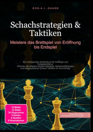 Schachstrategien & Taktiken: Meistere das Brettspiel von Eröffnung bis Endspiel: Ein umfassendes Schachbuch für Anfänger und Fortgeschrittene: ... Schach Taktiken für Ihren Erfolg.
