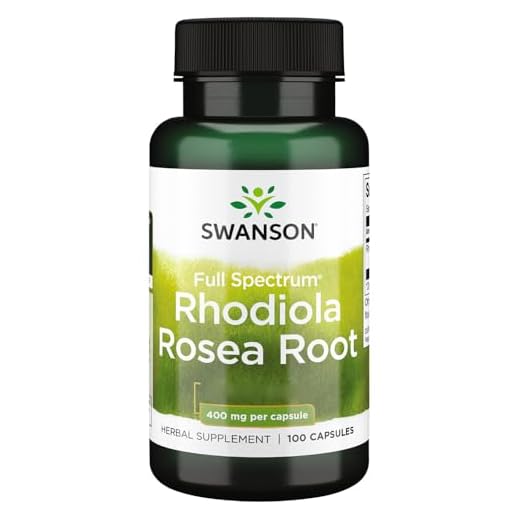 Swanson, Rhodiola Rosea Root (Extracto de Raíz de Rosa), 400mg, 100 Cápsulas, Altamente Dosificado, Probado en Laboratorio, Sin Soja, Sin Gluten, No GMO