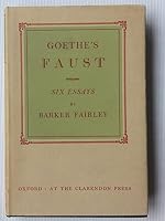 Goethe's Faust a Literary Analysis 0674356004 Book Cover