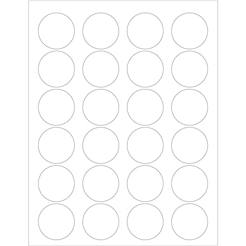 1.625 in. White Circle Laser Labels - Pack of 2400