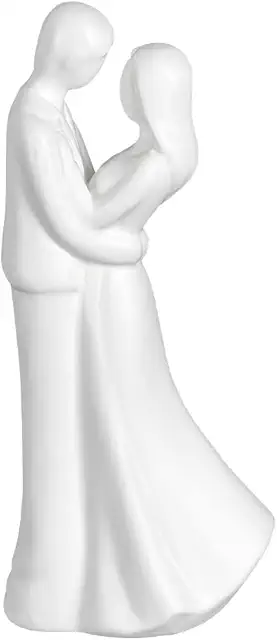 Keramik Brautpaar Figur - Hochzeitsdeko & Geschenk, 20,9 cm