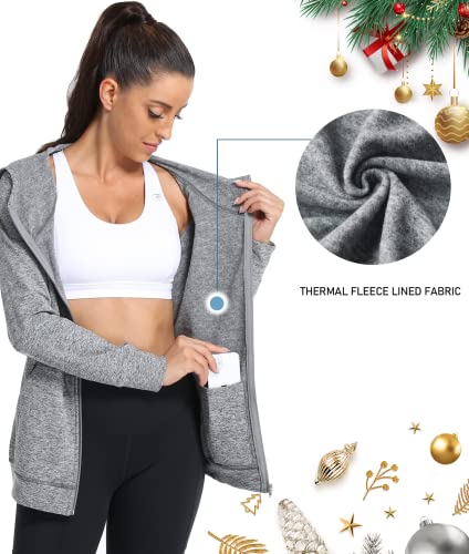 Hibelle HOODIE HBA052GY035 Ladies Hoodies, Woman Fall Long Sleeved Kangaroo Pockets Hood Top Chilly Days Gym Sporting Sweatshirts thumb #2