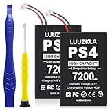 Luuzkla 2X 7200mAh PS4 Battery, (New Upgrade) Replacement for PlayStation 4 PS4 and PS4 pro Dualshock 4 CUH-ZCT1E CUH-ZCT1H CUH-ZCT1U -0 Cycle-24 Months Service