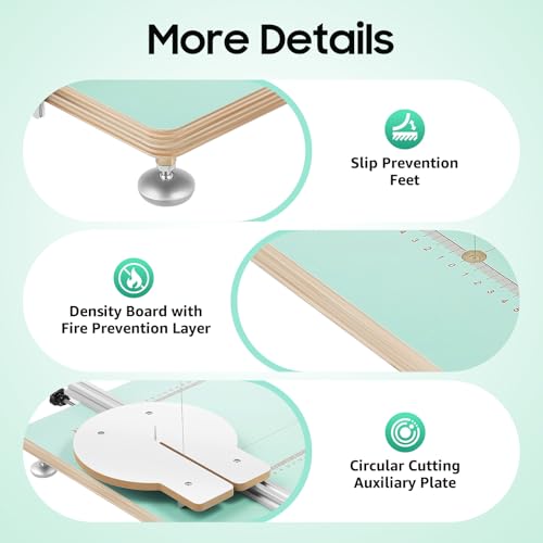 Surneis 72W Hot Wire Foam Cutting Machine, Portable Lightweight Working Table Tool Table Top Styrofoam Cutter with Stepless Vage Knob Adjustable Stand Angle for Cut Foam, Sponge, Pearl Cotton - Image 6