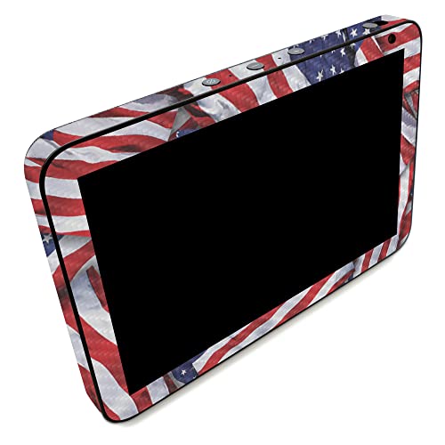 Image of MightySkins Carbon Fiber Skin Compatible with Amazon Echo Show 8 (Gen 2) - Patriot | Protective, Durable Textured Carbon Fiber Finish | Easy to Apply | Made in The USA
