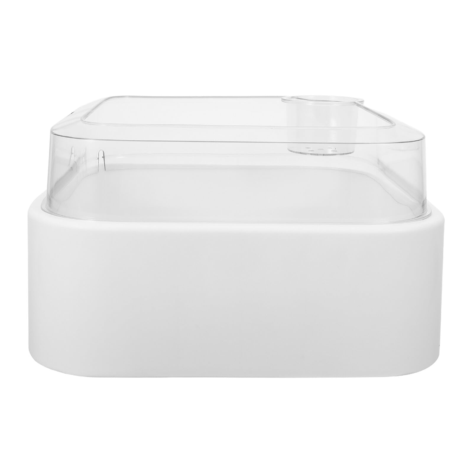 Gatuida Acquario per Tartarughe con Coperchio e Piattaforma per Crogiolarsi, Vasca in Plastica Trasparente 30x30x16 Cm, Habitat Compatto Anti-Fuga per Rettili e Tartarughe D’Acqua