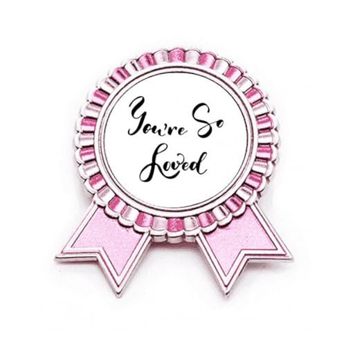 Broche avec citation You Are So Loved accessoire de mode rose