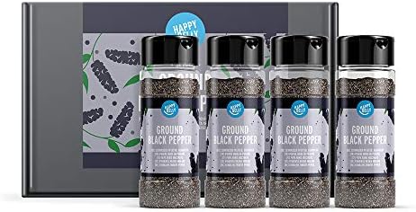 Amazon Brand - Happy Belly - Ground Black Pepper , 4x50 g