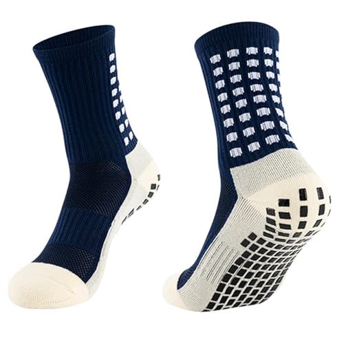 TRIXES 2 Pairs Non-Slip Sports Socks – Full Sole Grip Socks for Yoga, Pilates, Football & Gym – (UK Sizes 6-11) Breathable, Stretch Fit