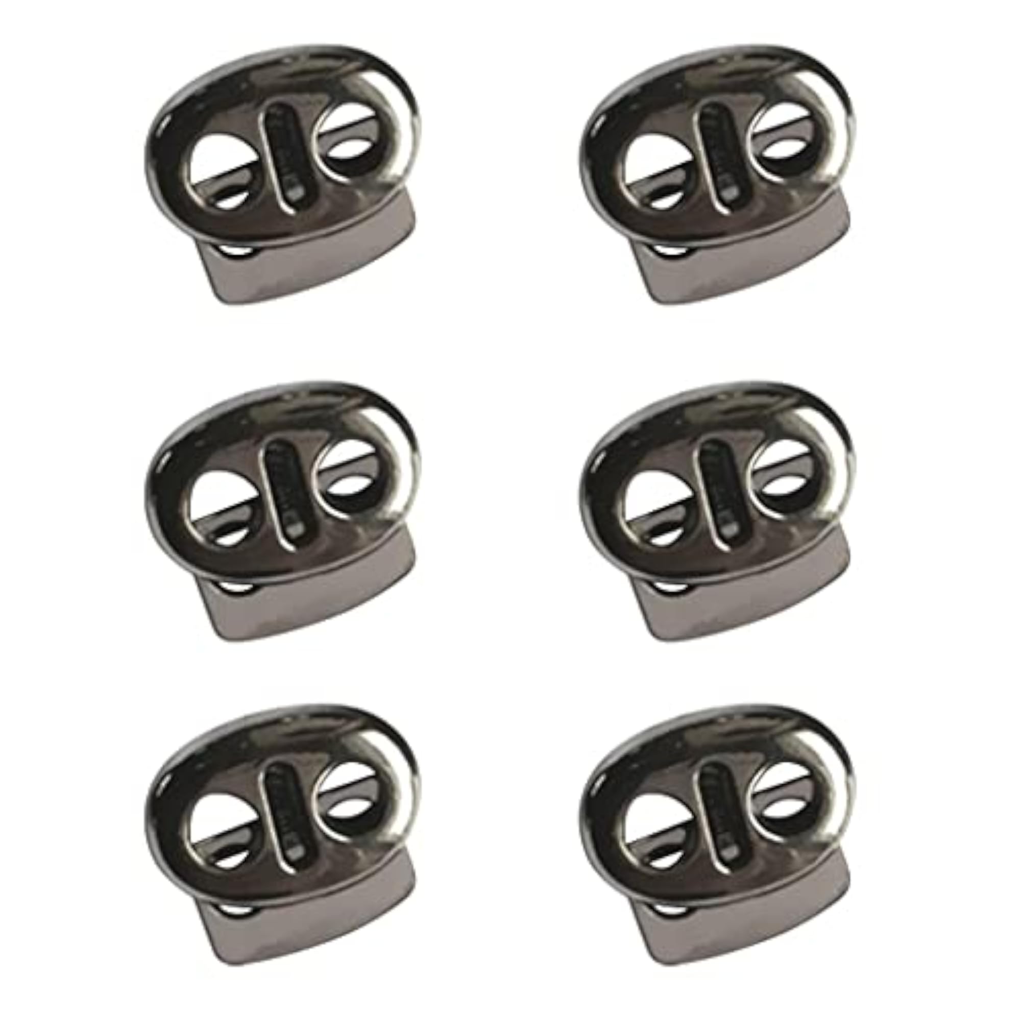 Metal Bean String Cord Locks 2 Hole Toggle