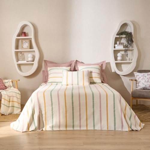 LA MALLORQUINA Colcha - Groa - Ocre, Cama 090 o 105cm - 180x260cm