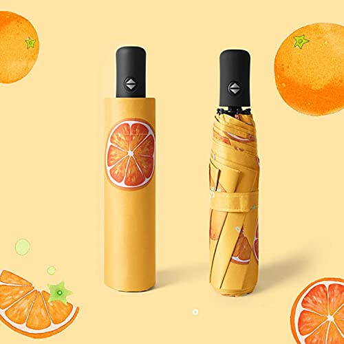 Image of House of Quirk 3-Fold Travel Umbrella - Auto Open /Close Ultra Light and Small Mini Umbrella with Carrying Pouch