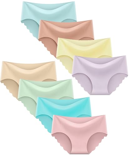 Boboking Teen Girls Seamless Underwear No Show Tagless Briefs Mixed Color13-14Years