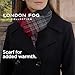 LONDON FOG womens Double Breasted Peacoat With Scarf Pea Coat, Black, Large US