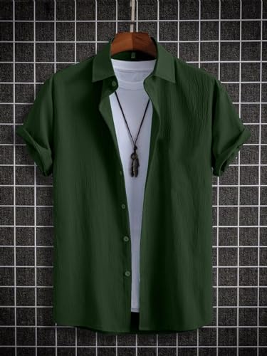 Image of ROYALICA Regular Fit Mens seer Shirt Green S