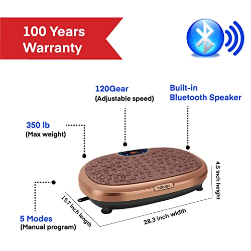 Eilison Fitmax 3D Xl Vibration Plate Exercise Machine - Whole Body Workout Vibration Fitness Platform W/Loop Bands - Home Workout For Lymphatic Drainage Machine For Weight Loss, Wellness, Recovery #TOP2