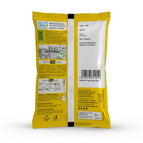 Image of Natureland Organics Barley Dalia 500 Gm - Organic Dalia